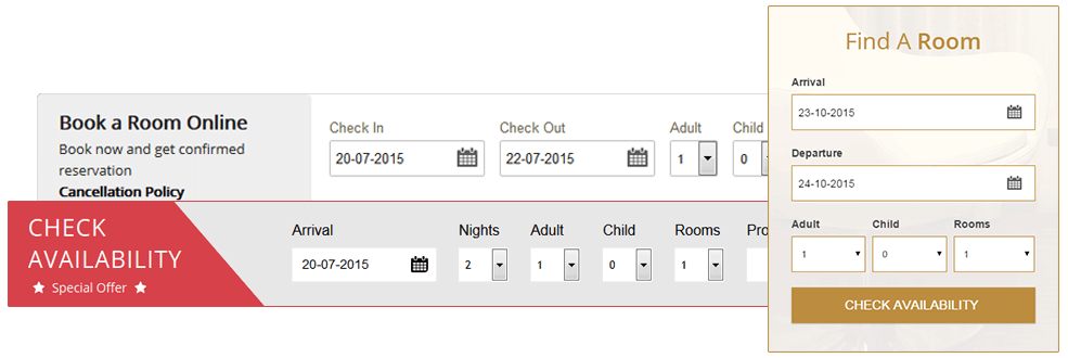 Booking Box Widget Suites to your website